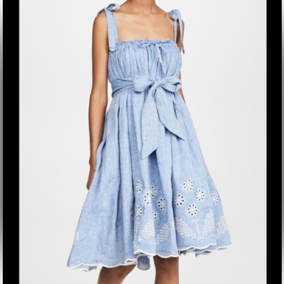 innika choo Dresses & Skirts - Innika Choo Women's Nev Erontym Dress, Chambray, Blue, Floral, 2